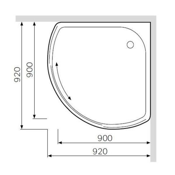 Піддон для душового куточка, 90x90 см W56T-315-090W AM.PM Bliss L W56T-315-090W фото