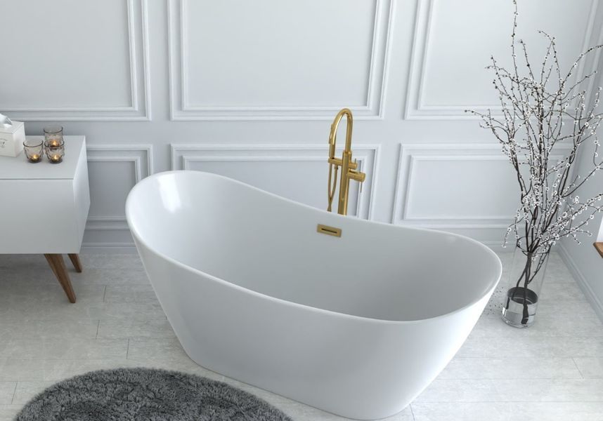 Смеситель для ванны Corsan LUGO GOLD золотой напольный CMB7560GL CMB7560GL фото