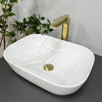 Умивальник (раковина) VBI RAVENNA MARBLE NATURE GLOSSY накладний VBI-011208 VBI-011208 фото