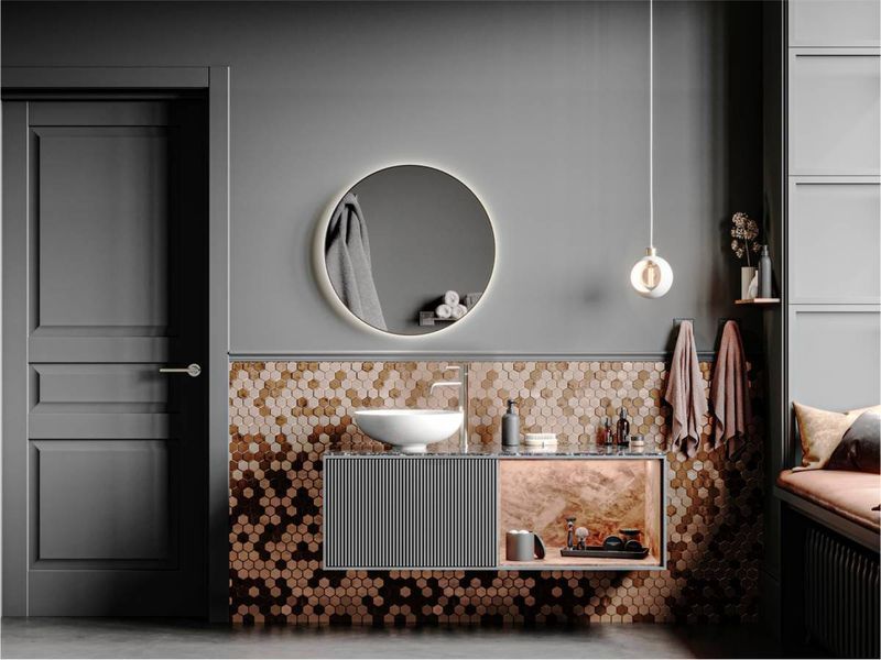 Умивальник накладний TOBI 13*40*40 Глянець Білий 0002699 17147 фото