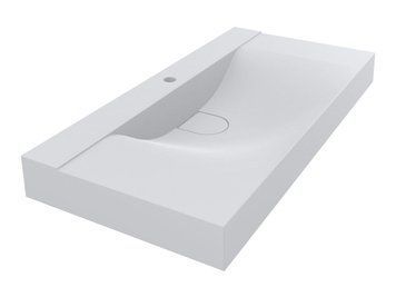 Умывальник подвесной FLY 14*100*48 Mirasoft Белый 0001084 15505 фото