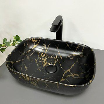 Умивальник (раковина) VBI RAVENNA MARBLE BLACK MATT накладний VBI-011209 VBI-011209 фото