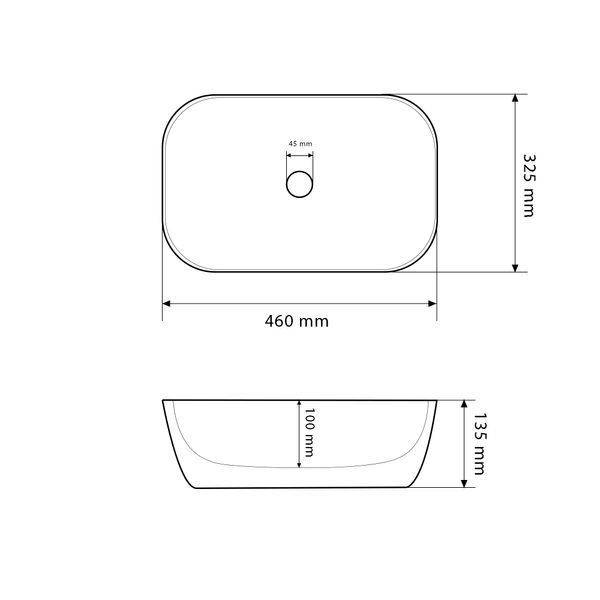 Умивальник (раковина) VBI RAVENNA MARBLE BLACK MATT накладний VBI-011209 VBI-011209 фото