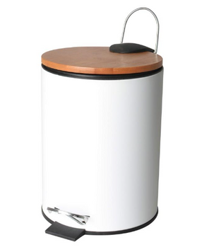 Корзина для мусора YOKA VINI WHITE BAMBOO 3л. для ванной комнаты * CH.VINI-WHT фото