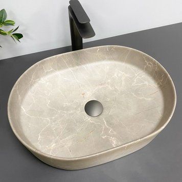 Умывальник (раковина) VBI VERONA 50 BEIGE STONE MATT накладной VBI-011325 фото