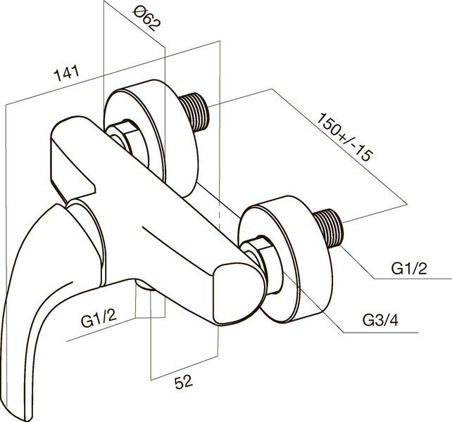 Змішувач для душу AM.PM F7520000 Sense F7520000 фото