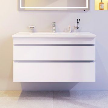 Тумба с раковиной, подвесная, 100 см AM.PM M93A-FHX01002-WC01002WG38 Hit M93A-FHX01002-WC01002WG38 фото