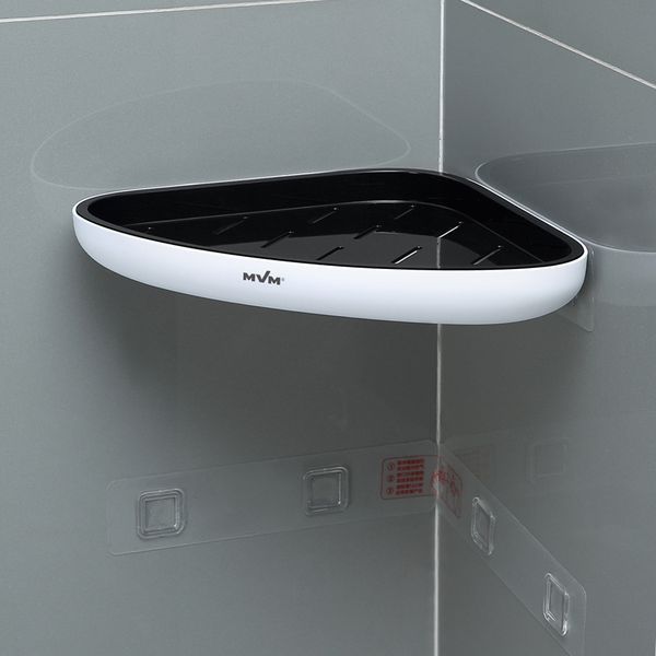 Полка угловая клеящаяся МВМ BP-26 WHITE/BLACK BP-26 фото