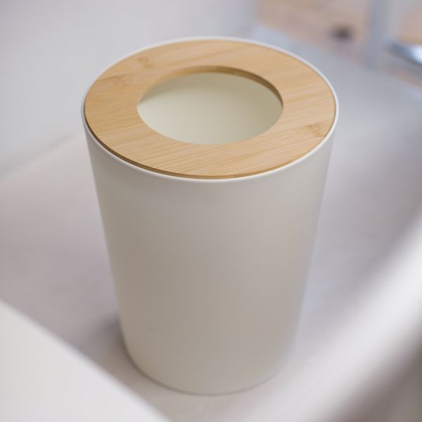 Відро для сміття SCANDINAVIA МВМ BIN-20 9L WHITE/WOOD BIN-20 9L фото