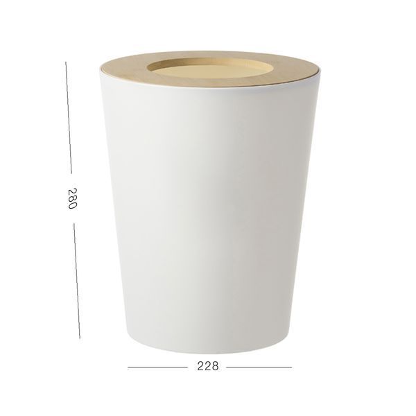 Відро для сміття SCANDINAVIA МВМ BIN-20 9L WHITE/WOOD BIN-20 9L фото